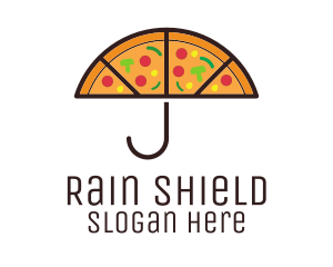 Umbrella - Umbrella Pizza Slices logo design