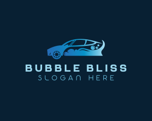 Water Car Wash Bubbles logo design