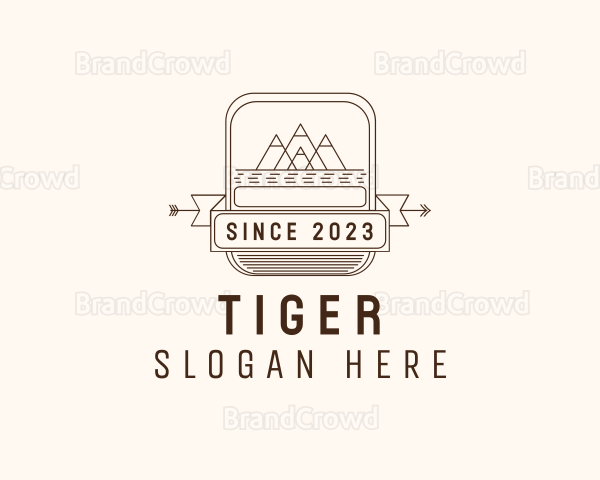 Simple Mountain Banner Logo