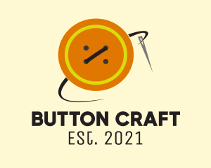 Button Sewing Needle  logo design