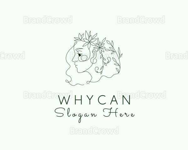 Nature Botanical Woman Beauty Logo