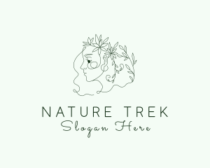 Nature Botanical Woman Beauty Logo