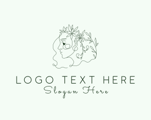 Nature Botanical Woman Beauty Logo