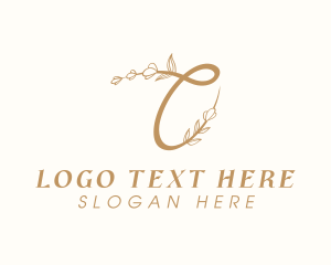 Botanical - Luxe Beauty Letter C logo design