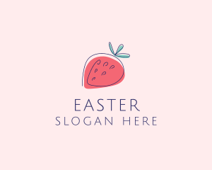 Plum - Fruit Strawberry Monoline logo design