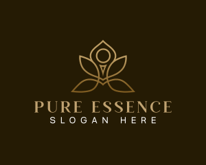 Pure - Yoga Lotus Spa logo design