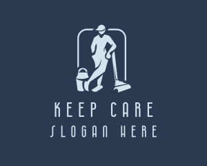 Maintain - Vacuum Cleaning Man logo design