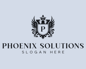 Phoenix Wings Heraldry logo design