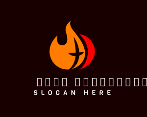 Flame Cross Church logo design