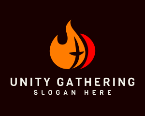 Congregation - Flame Cross Church logo design