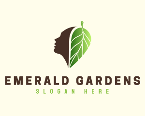 Head Leaf Nature logo design