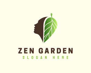 Head Leaf Nature logo design