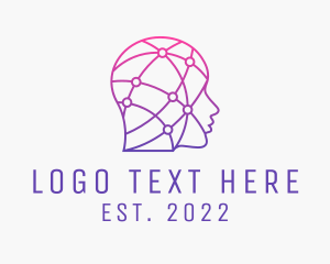 Cyberspace - Artificial Intelligence Digital Human logo design