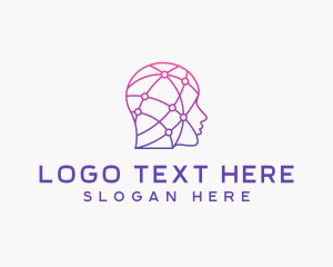 Human - Artificial Intelligence Digital Human logo design