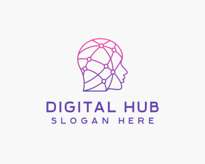 Artificial Intelligence Digital Human  logo design