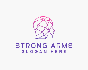 Artificial Intelligence Digital Human  logo design