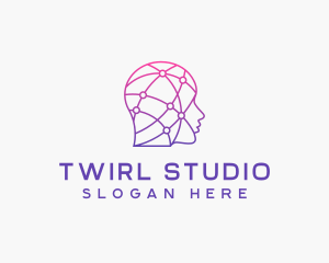 Artificial Intelligence Digital Human  logo design