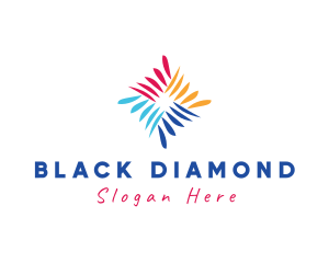 Creative Feather Diamond  logo design