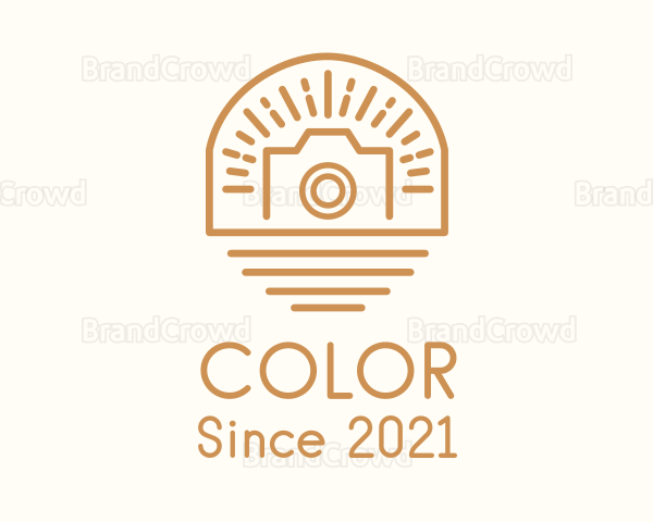 Sunburst Camera Badge Logo