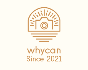 Camera Studio - Sunburst Camera Badge logo design