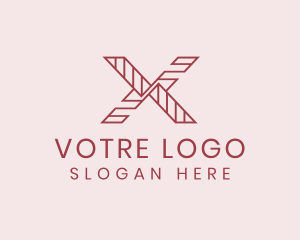 Modern Letter X Outline Company Logo