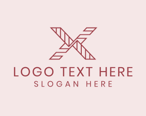 Letter Ia - Modern Letter X Outline Company logo design