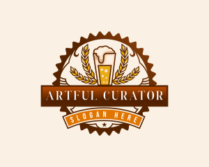 Craft Beer Pint Brewery logo design