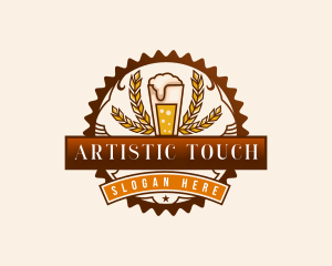 Craft Beer Pint Brewery logo design