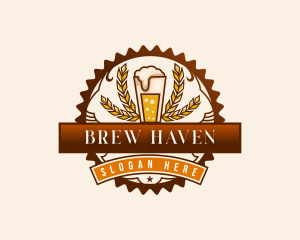 Brew - Craft Beer Pint Brewery logo design