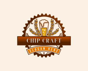 Craft Beer Pint Brewery logo design