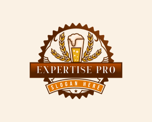 Craft Beer Pint Brewery logo design