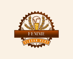 Craft Beer Pint Brewery logo design