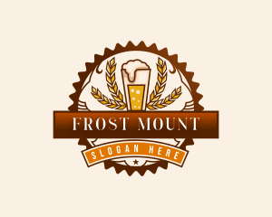 Craft Beer Pint Brewery logo design