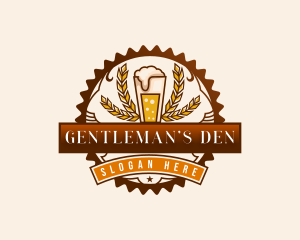 Craft Beer Pint Brewery logo design