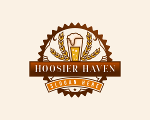 Craft Beer Pint Brewery logo design