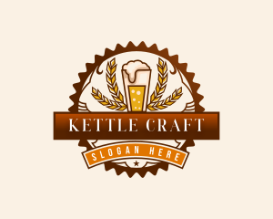 Craft Beer Pint Brewery logo design