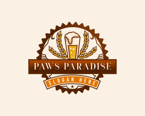 Craft Beer Pint Brewery logo design