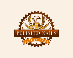 Craft Beer Pint Brewery logo design