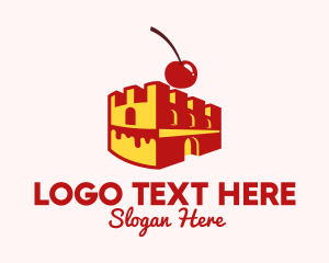 Yummy - Waffle Cherry Castle Cake logo design