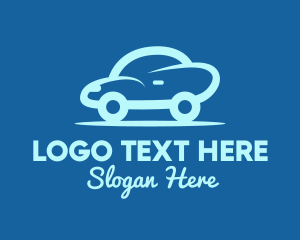 Drive - Small Blue Car logo design