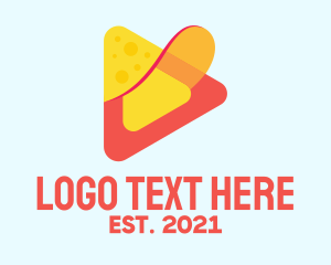 Food Vlog - Cheese Media Player logo design