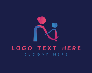 Neonatal - Mother Parenting Letter M logo design