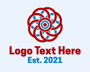 Vibrant - Target Flower Circle logo design