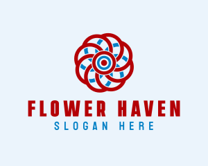 Target Flower Circle  logo design