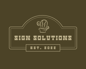 Signage - Western Cactus Signage logo design