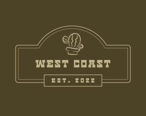 Western Cactus Signage logo design