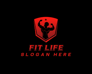 Military Fitness Shield logo design