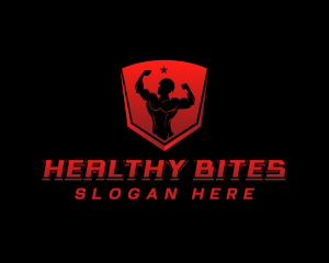 Military Fitness Shield logo design