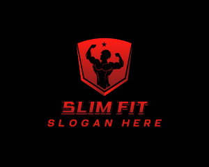 Military Fitness Shield logo design