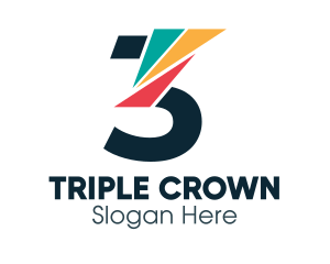 Three - Colorful Mosaic Three logo design